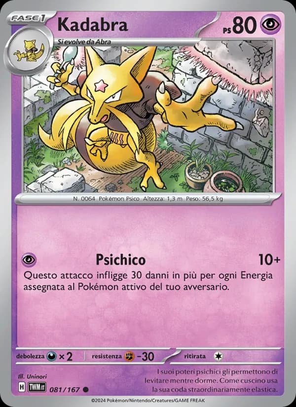 Kadabra card in Italian