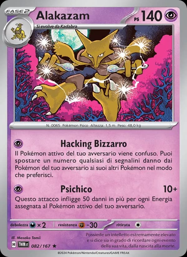 Alakazam card in Italian