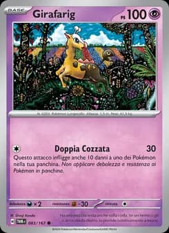 Girafarig card in Italian
