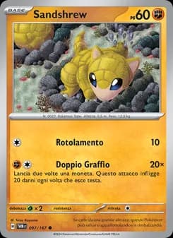 Sandshrew card in Italian