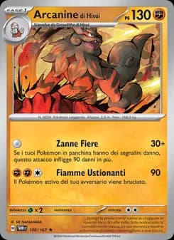 Arcanine di Hisui card in Italian