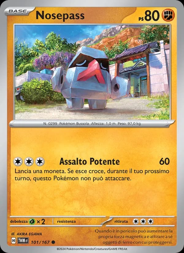 Nosepass card in Italian