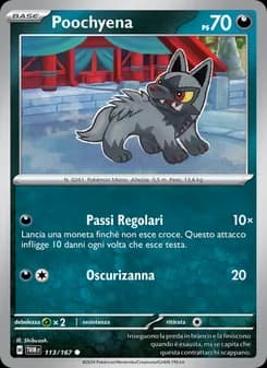 Poochyena card in Italian