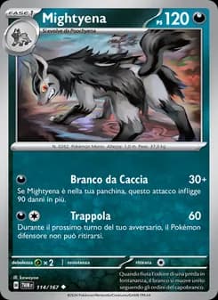 Mightyena card in Italian