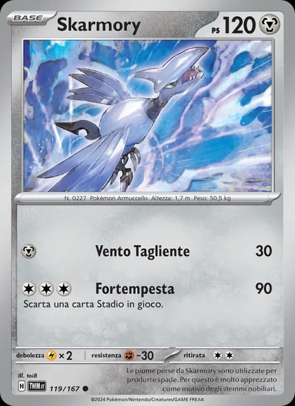 Skarmory card in Italian