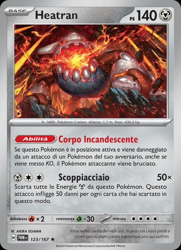 Heatran card in Italian