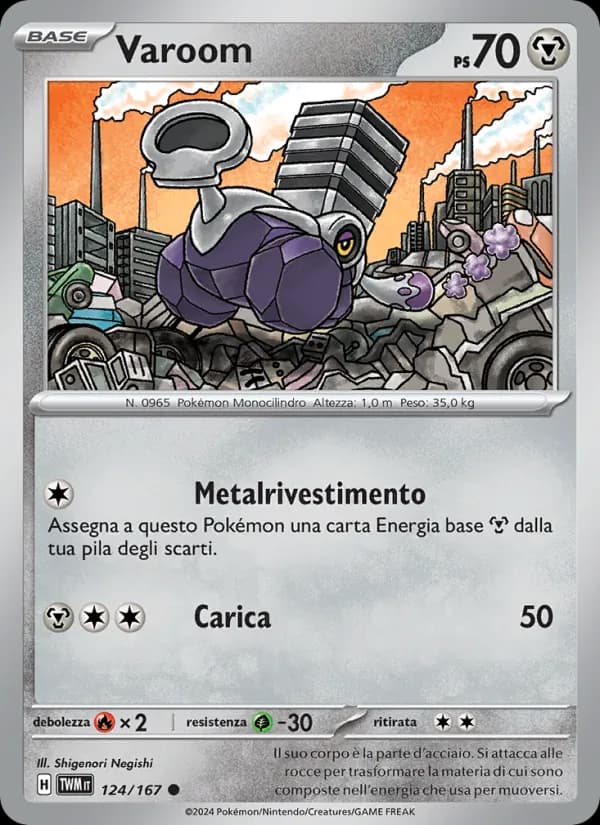 Varoom card in Italian