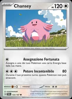 Chansey card in Italian