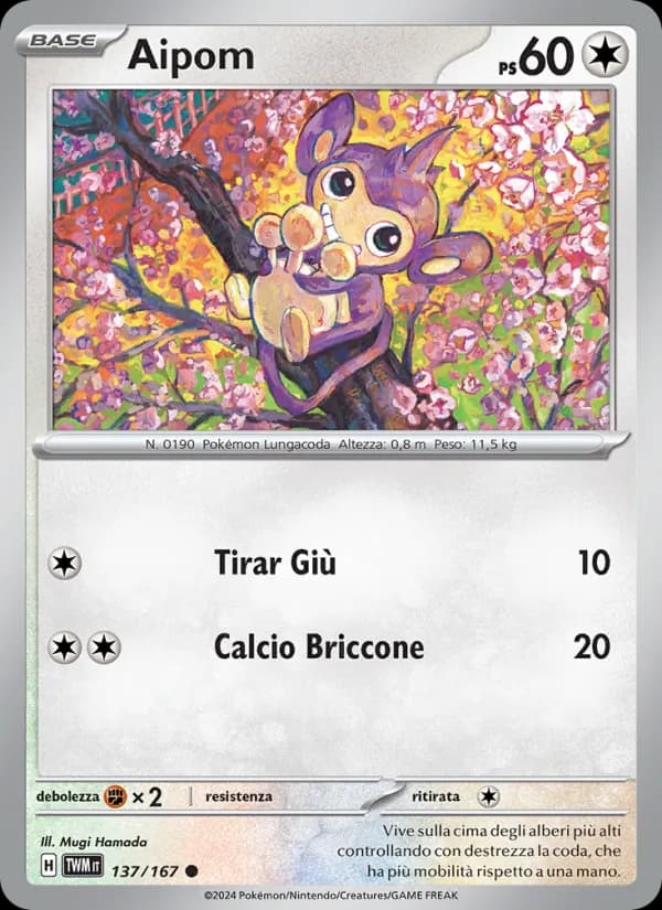 Aipom card in Italian