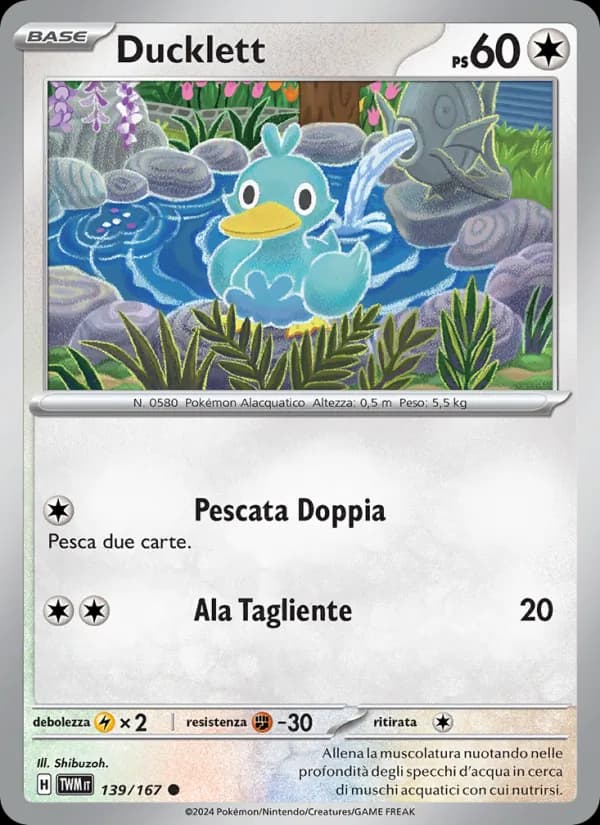 Ducklett card in Italian
