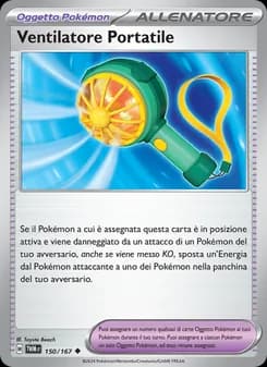 Ventilatore Portatile card in Italian