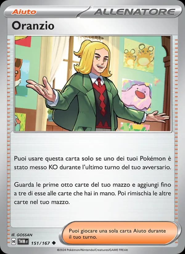 Oranzio card in Italian