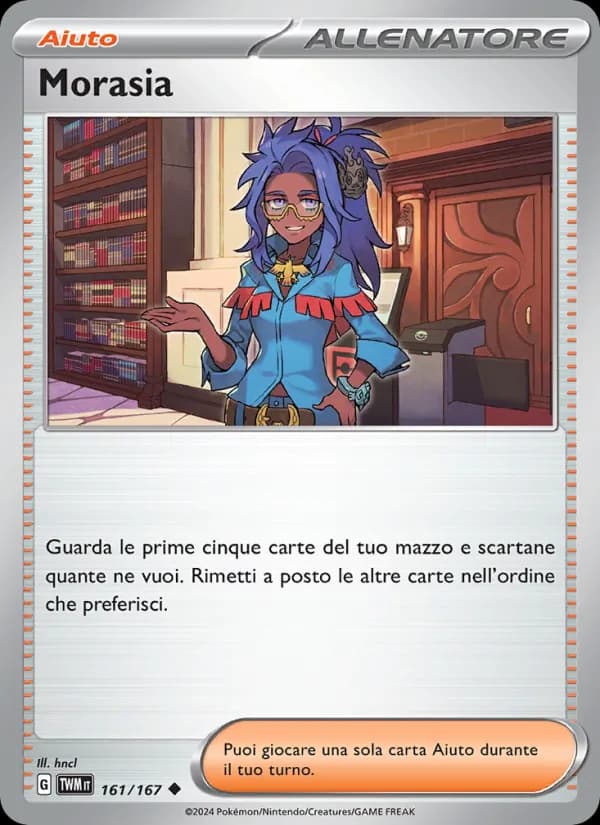 Morasia card in Italian