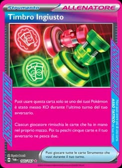 Timbro Ingiusto card in Italian