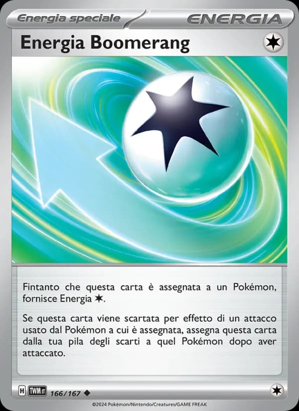 Energia Boomerang card in Italian