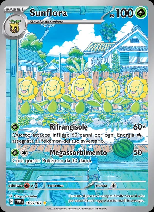 Sunflora card in Italian