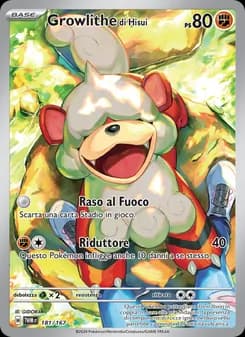 Growlithe di Hisui card in Italian