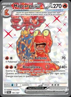 Magcargo-ex card in Italian