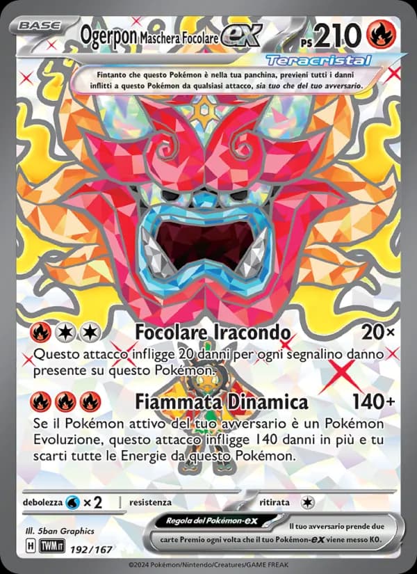 Ogerpon Maschera Focolare-ex card in Italian