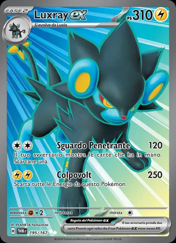 Luxray-ex card in Italian