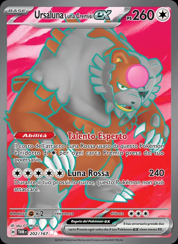 Ursaluna Luna Cremisi-ex card in Italian