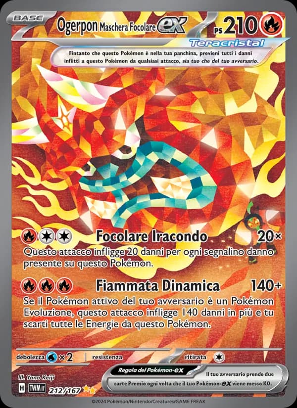 Ogerpon Maschera Focolare-ex card in Italian