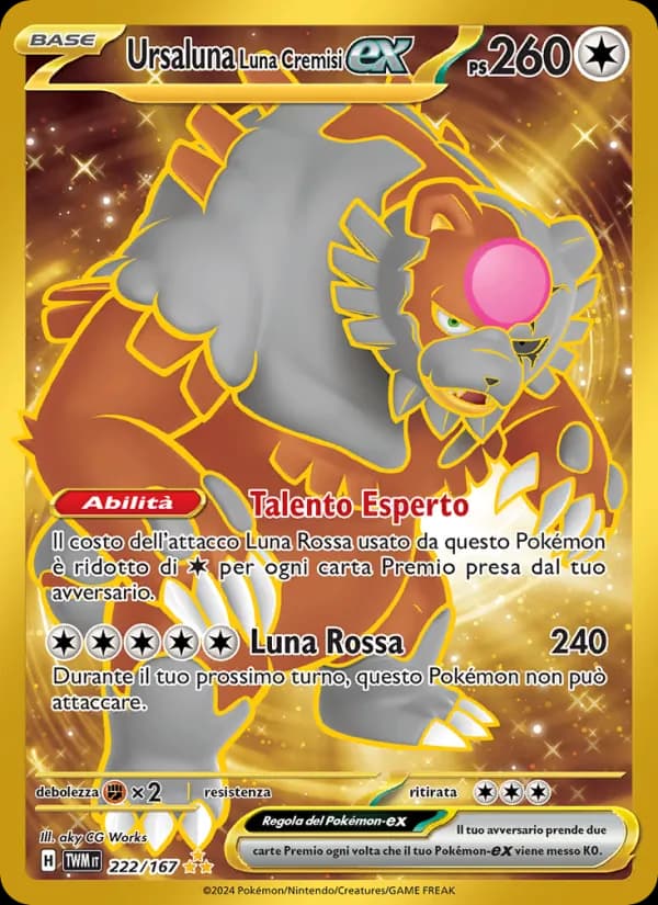 Ursaluna Luna Cremisi-ex card in Italian