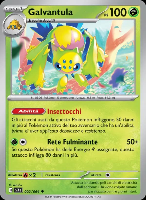 Galvantula card in Italian