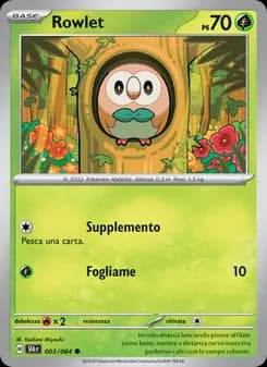 Rowlet card in Italian