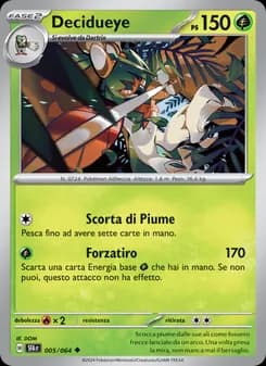 Decidueye card in Italian