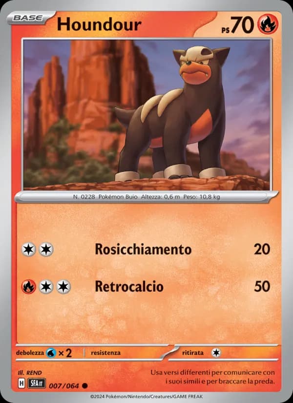 Houndour card in Italian