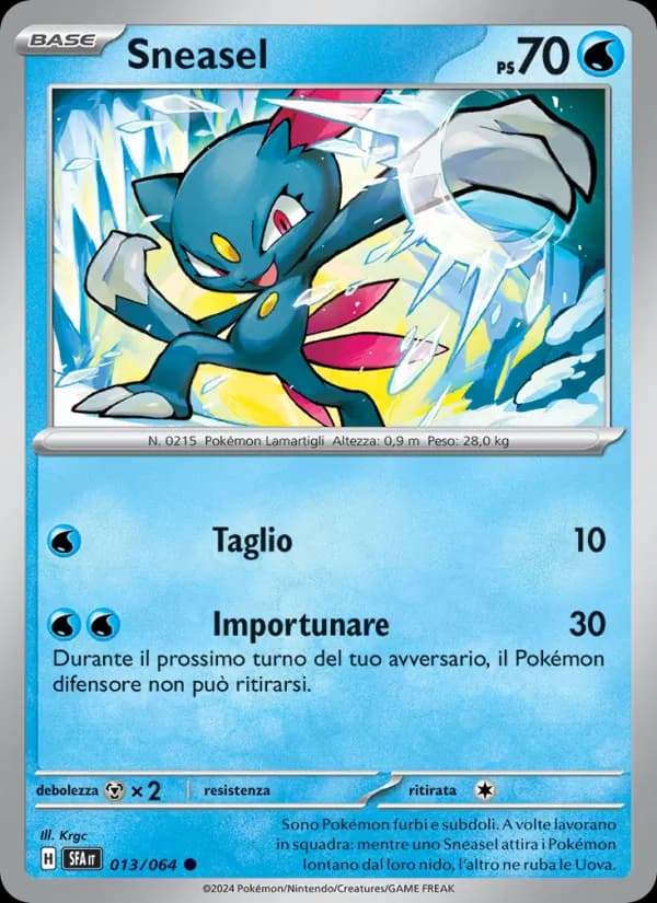 Sneasel card in Italian