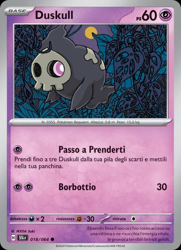 Duskull card in Italian