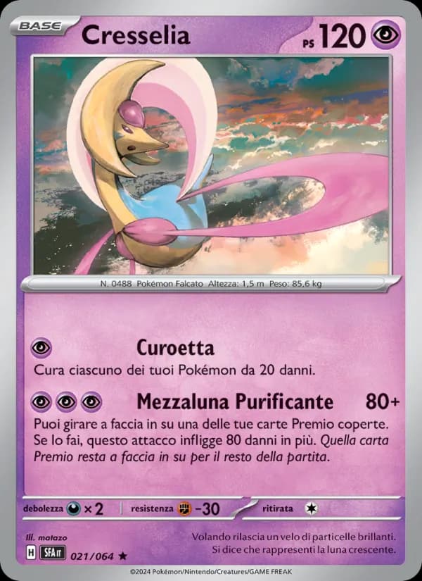 Cresselia card in Italian