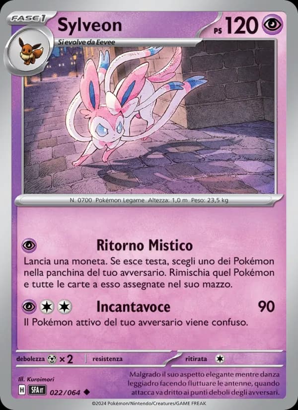 Sylveon card in Italian