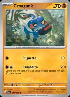 Croagunk card in Italian