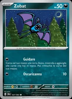 Zubat card in Italian