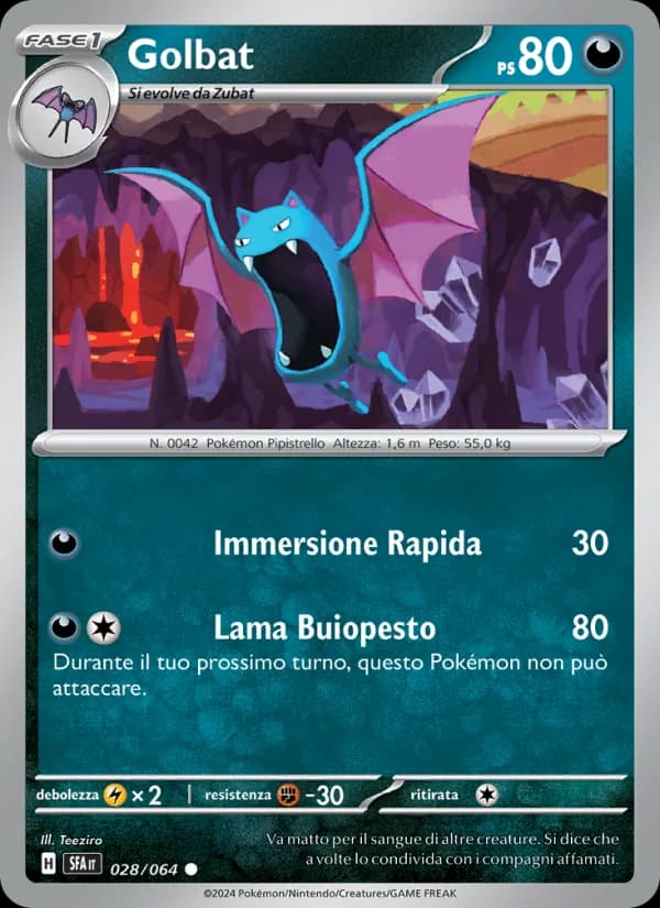 Golbat card in Italian