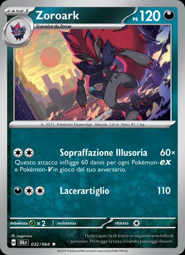 Zoroark card in Italian