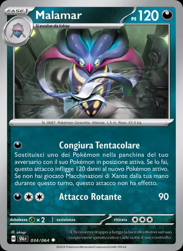 Malamar card in Italian