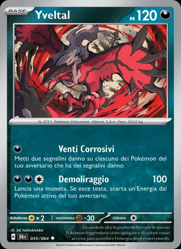 Yveltal card in Italian