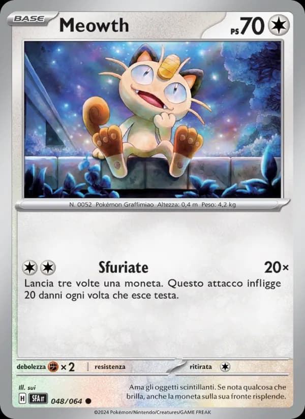 Meowth card in Italian