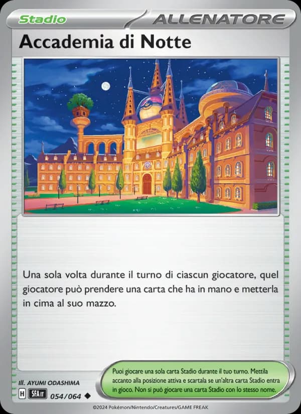 Accademia di Notte card in Italian