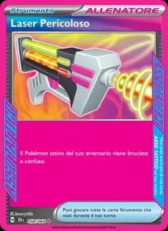 Laser Pericoloso card in Italian