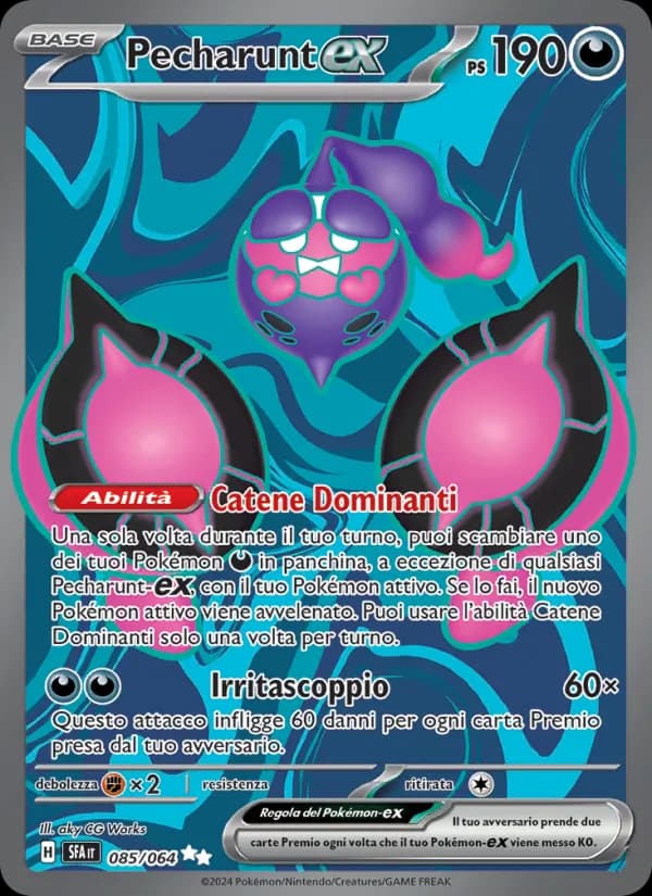 Pecharunt-ex card in Italian