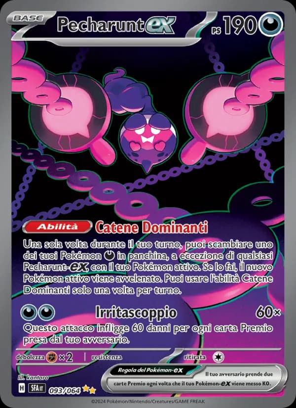 Pecharunt-ex card in Italian