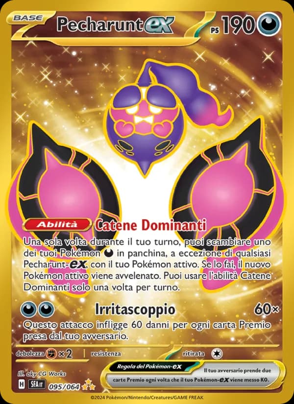 Pecharunt-ex card in Italian
