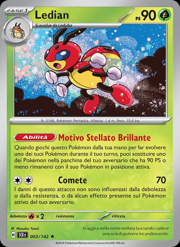 Ledian card in Italian