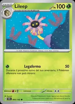 Lileep card in Italian