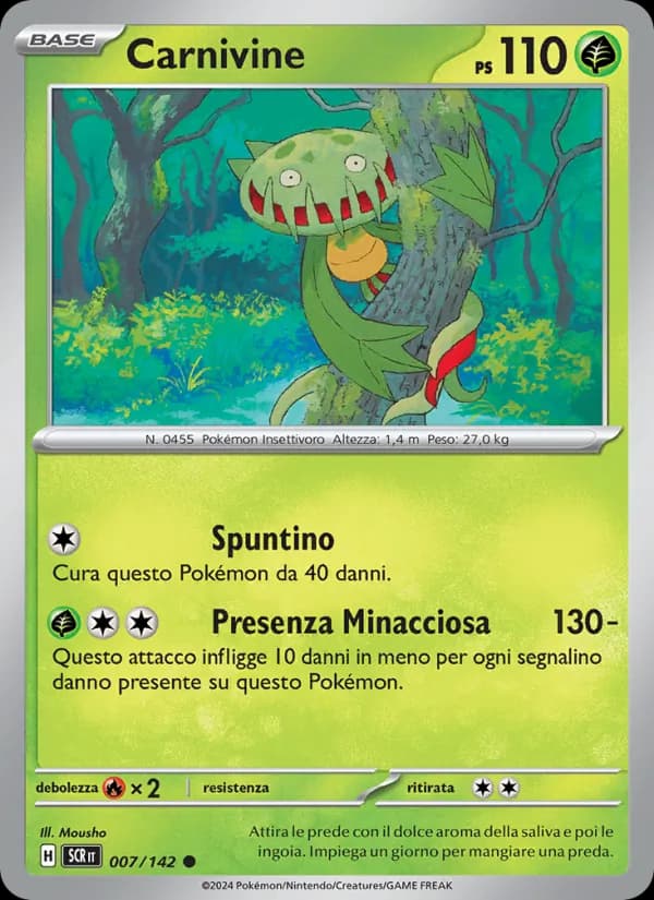 Carnivine card in Italian